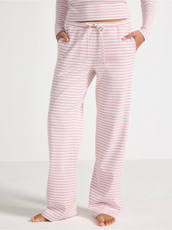 Ribbed pyjama trousers - 3005352-7249