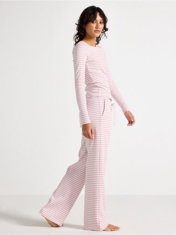 Ribbed pyjama trousers - 3005352-7249