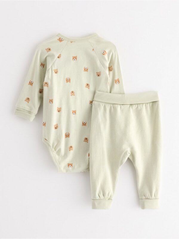 Set - wrap bodysuit and joggers - 3005440-1326