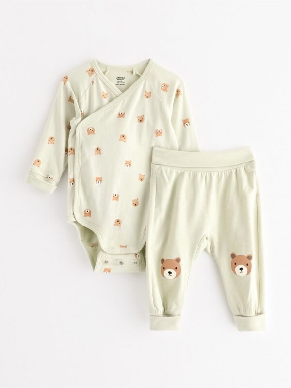 Set - wrap bodysuit and joggers - 3005440-1326