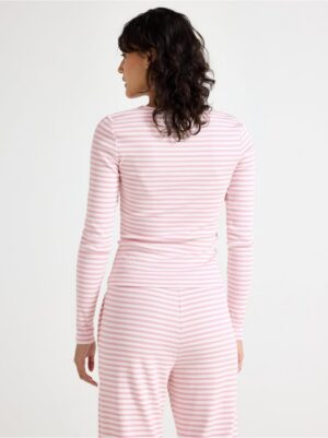 Ribbed pyjama top - 3005951-7249