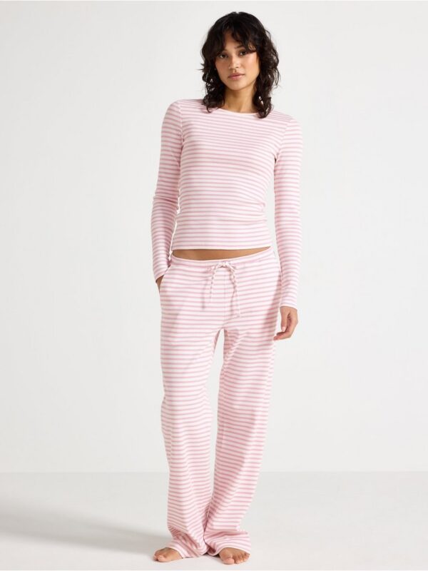 Ribbed pyjama top - 3005951-7249