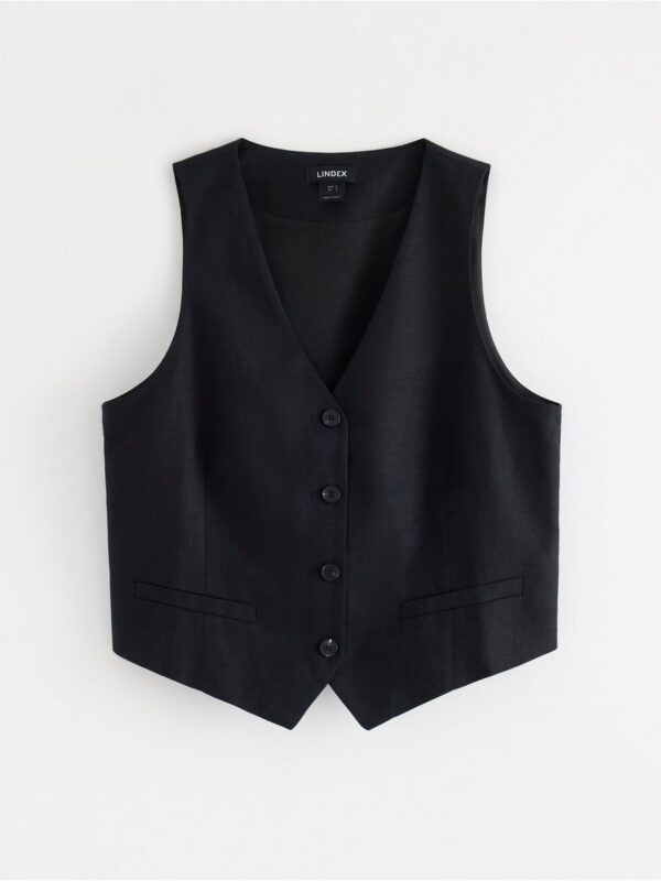 Vest in linen blend - 3006075-80