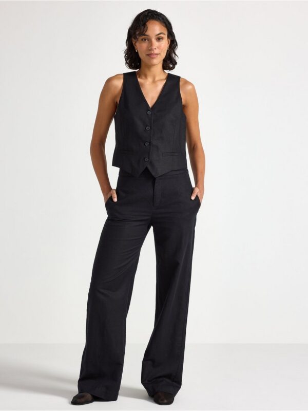 Vest in linen blend - 3006075-80