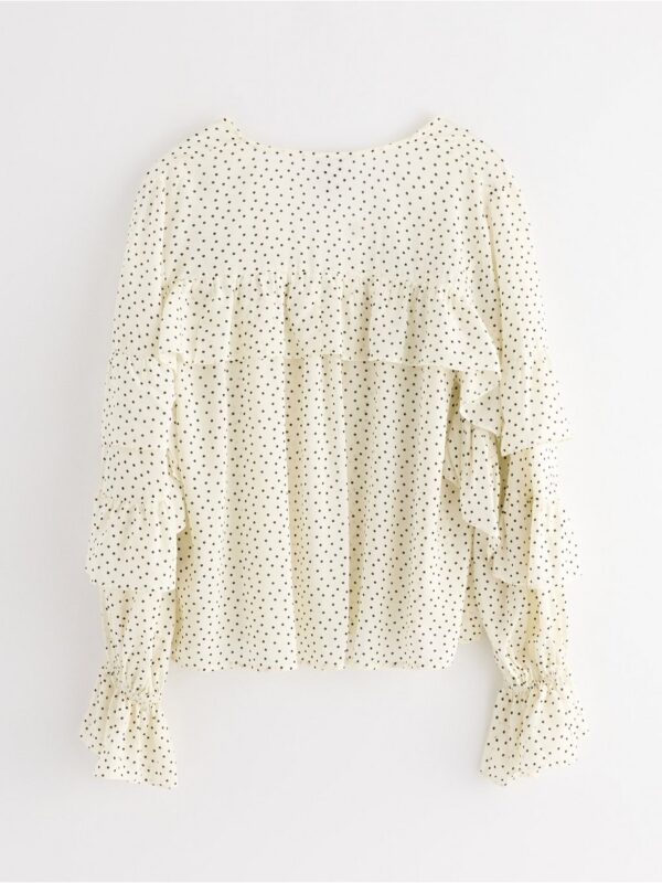 Blouse with flounce - 3006803-7862