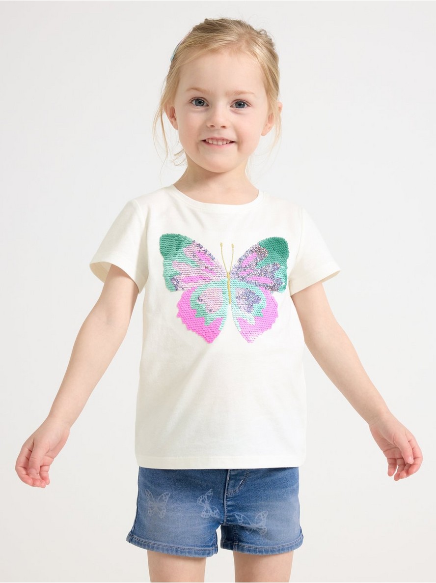 Majica – Top with reversible sequins motif