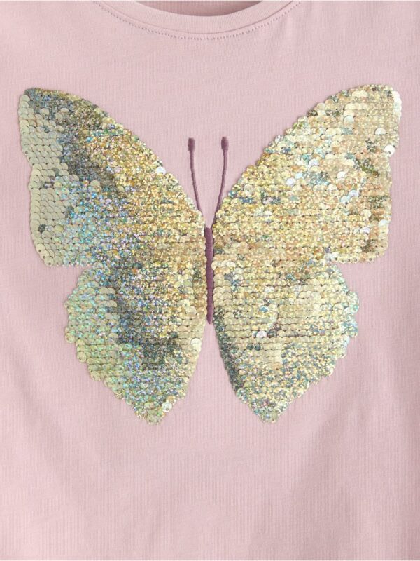 Top with reversible sequins motif - 3006945-7736