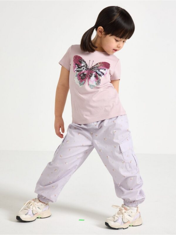 Top with reversible sequins motif - 3006945-7736