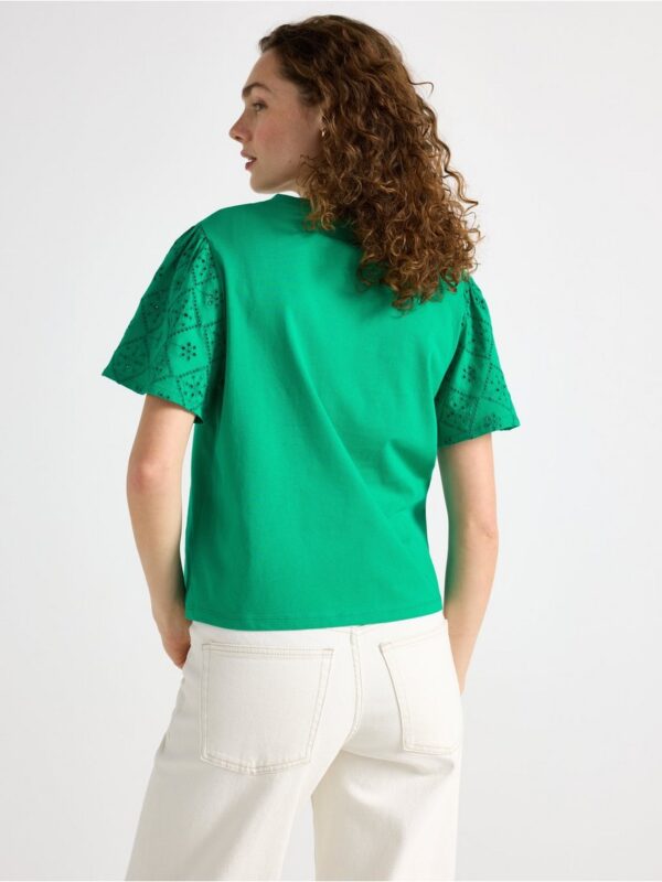 Top with broderie anglaise - 3007258-5818