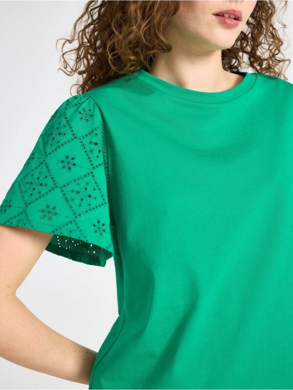Top with broderie anglaise - 3007258-5818