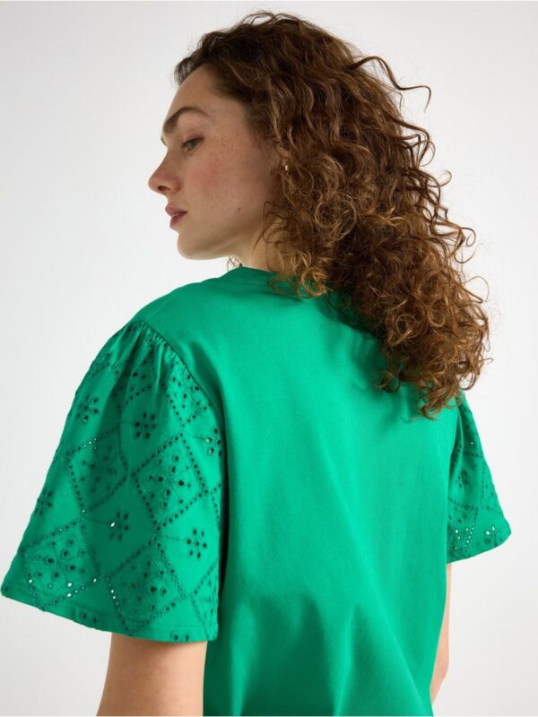 Top with broderie anglaise - 3007258-5818