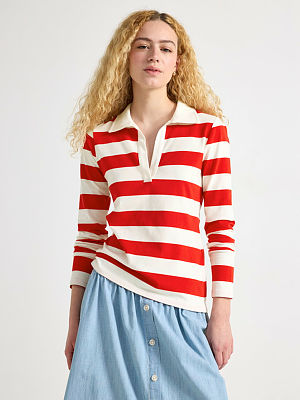 Majica -95% pamuk, 5% elastin - Figure-fit top with collar 29