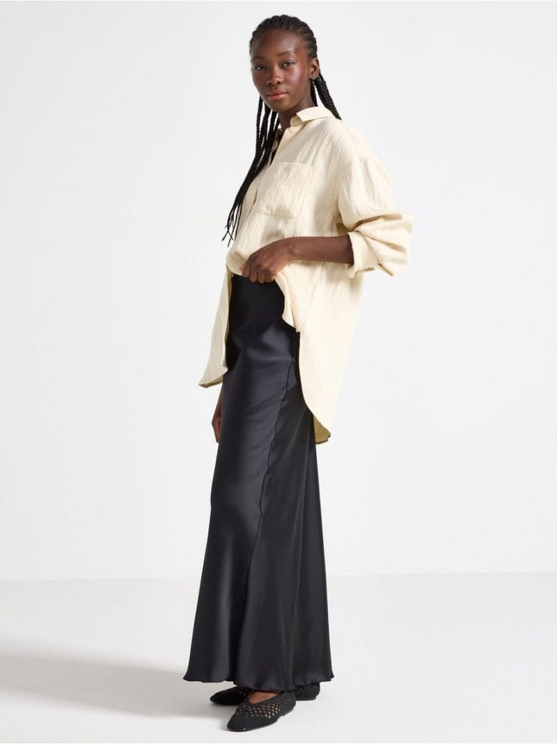 Maxi skirt in satin - 3000038-80