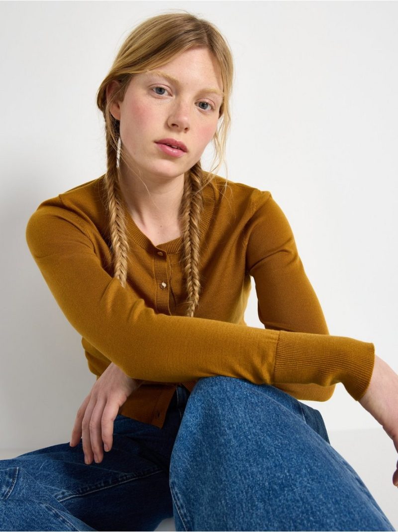 Fine-knit cardigan - 3000084-7708