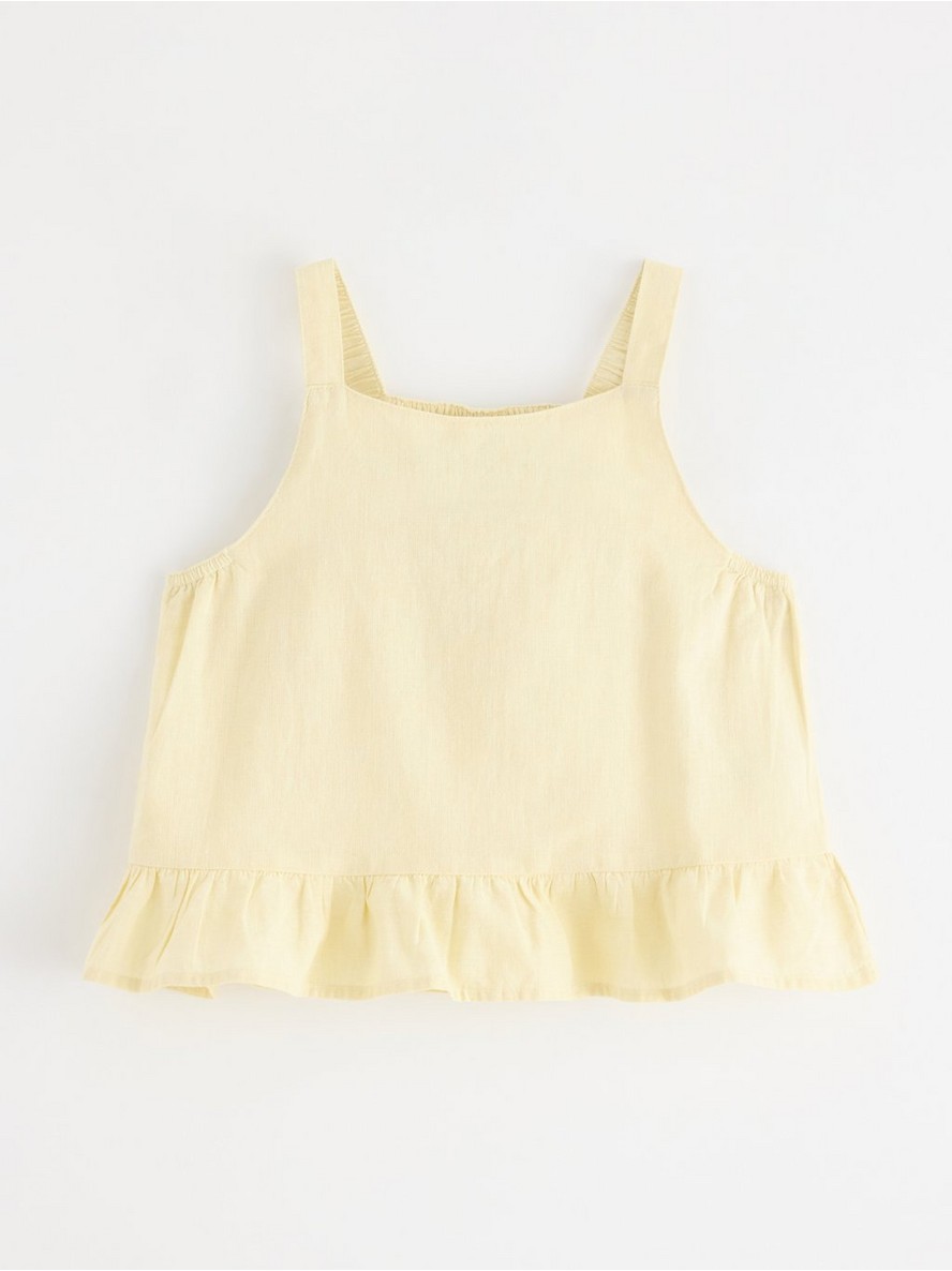Majica – Tank top in linen blend  with flounce