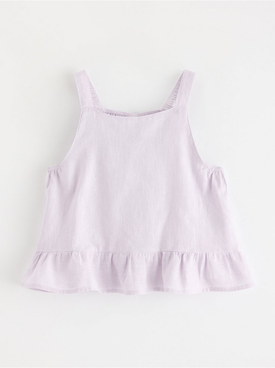 Majica – Tank top in linen blend  with flounce