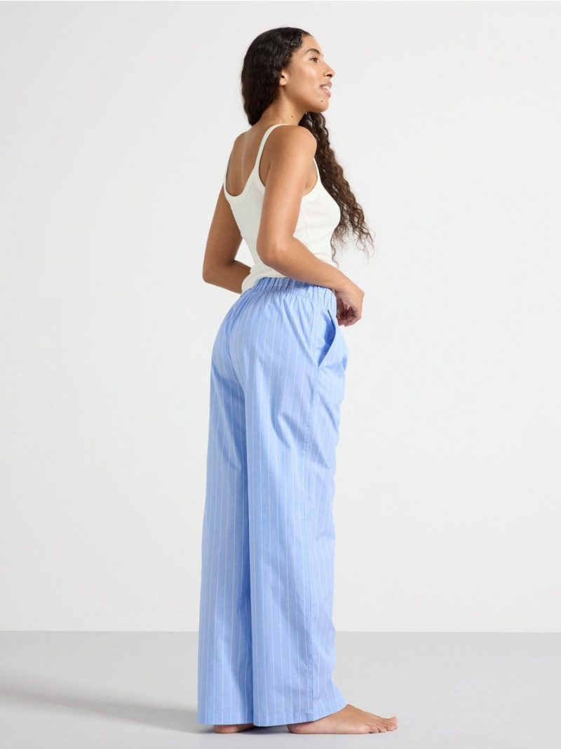 Pyjama trousers in poplin - 3001441-7483