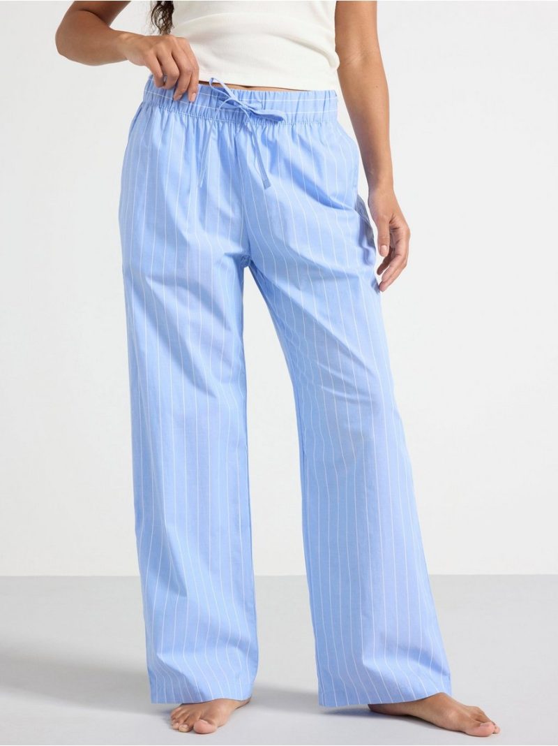 Pyjama trousers in poplin - 3001441-7483