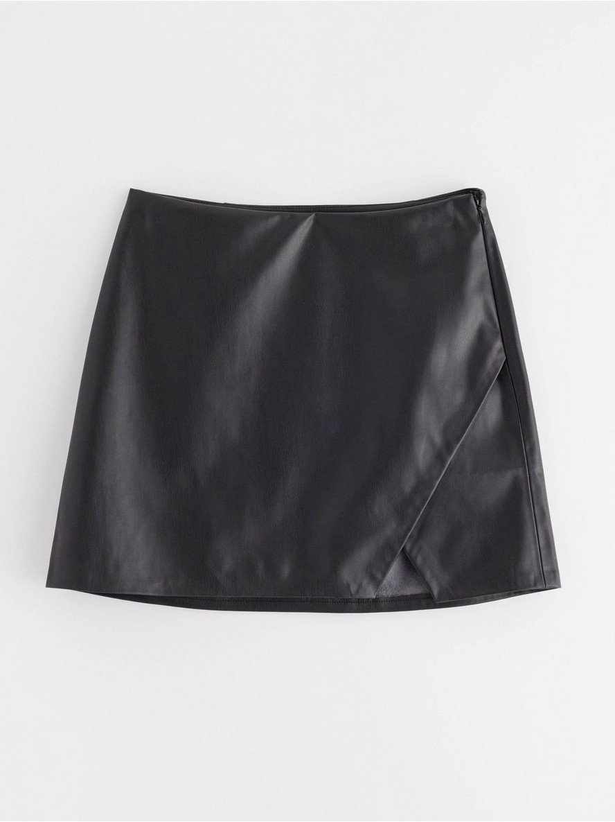 Skirt in imitation leather - 3001443-80