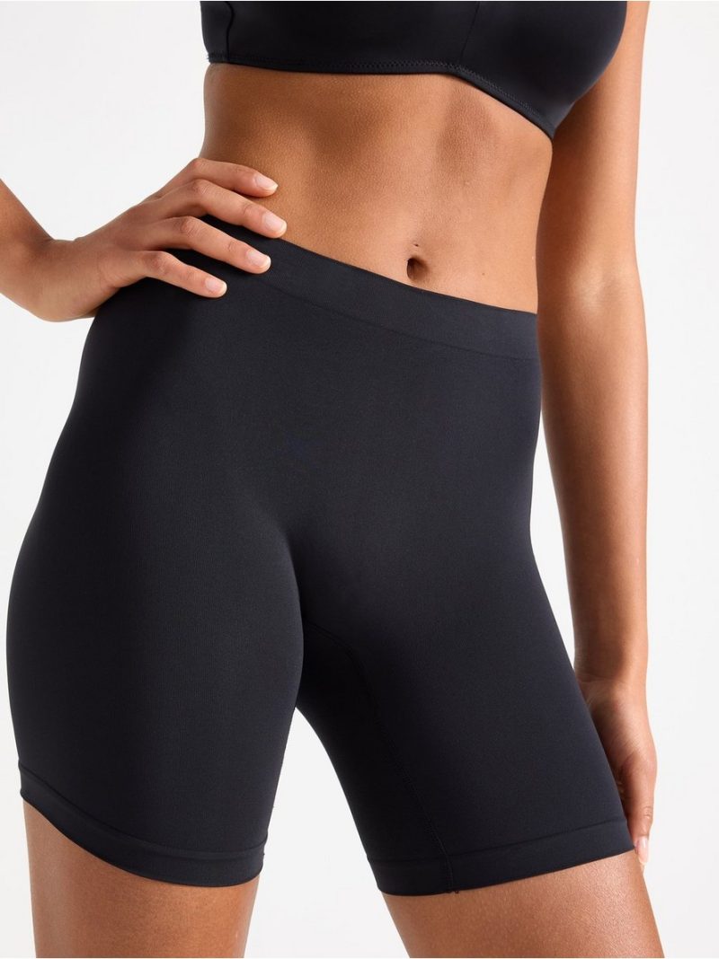 Seamless biker briefs with high waist - 3001549-80