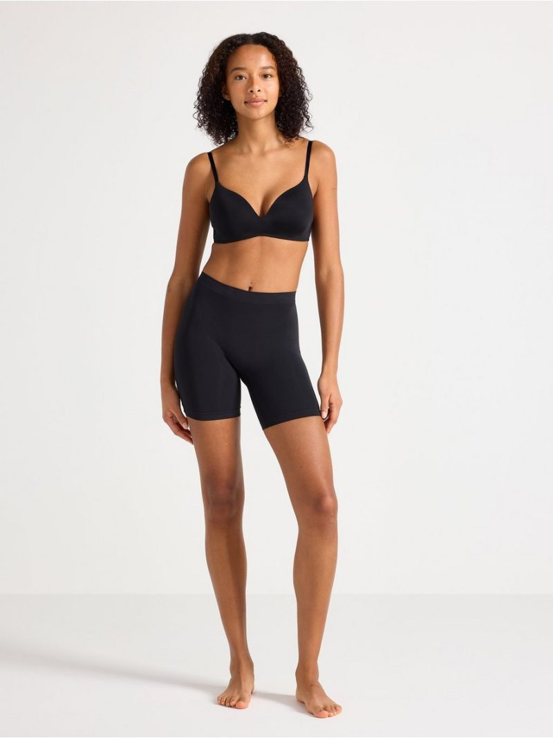 Seamless biker briefs with high waist - 3001549-80