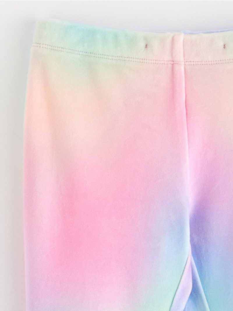 Flared leggings in velour - 3001661-6665