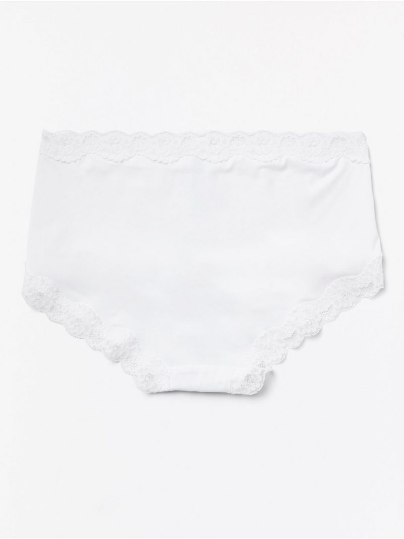 Regular waist briefs with lace trim - 3001868-70
