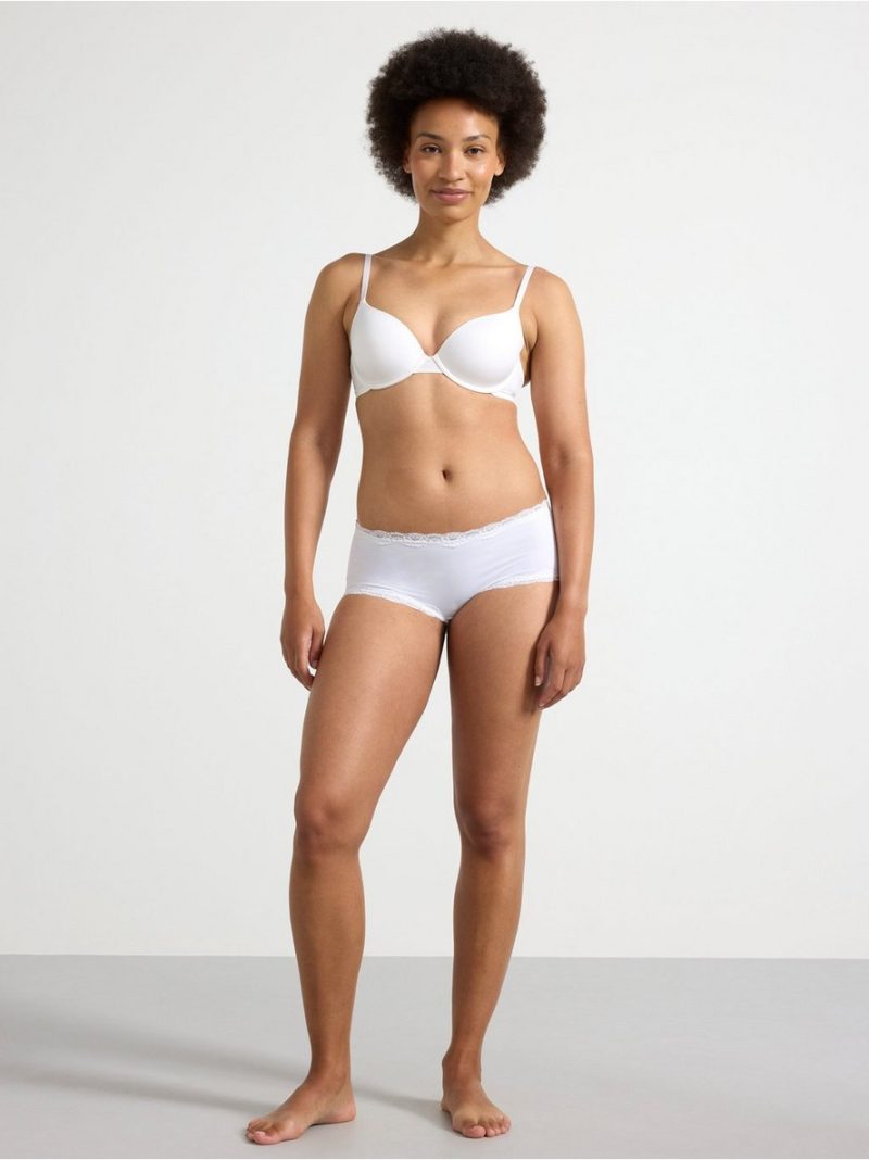 Regular waist briefs with lace trim - 3001868-70