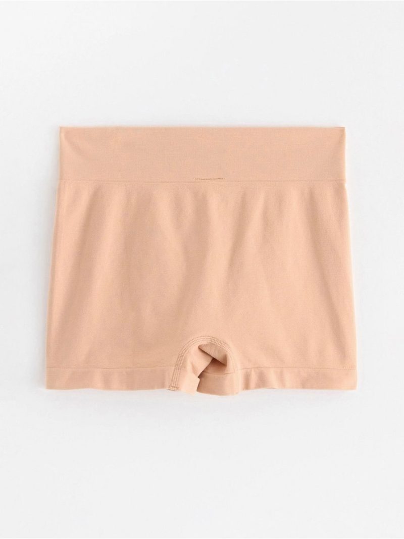 Seamless boxer briefs with high waist - Beige, L - 3001911-6793|L