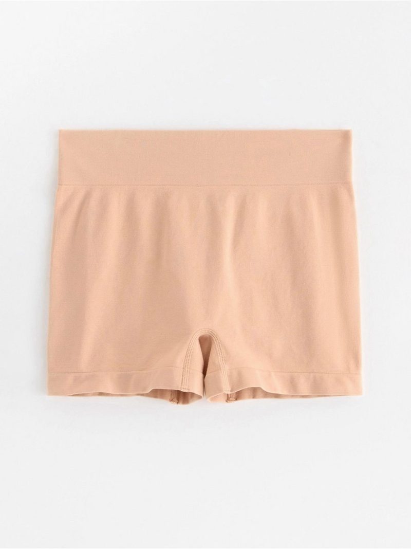 Seamless boxer briefs with high waist - Beige, L - 3001911-6793|L