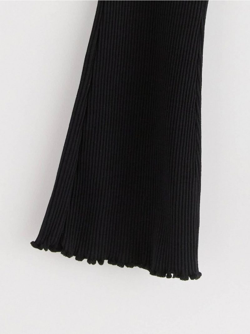 Ribbed flared leggings - 3001935-80