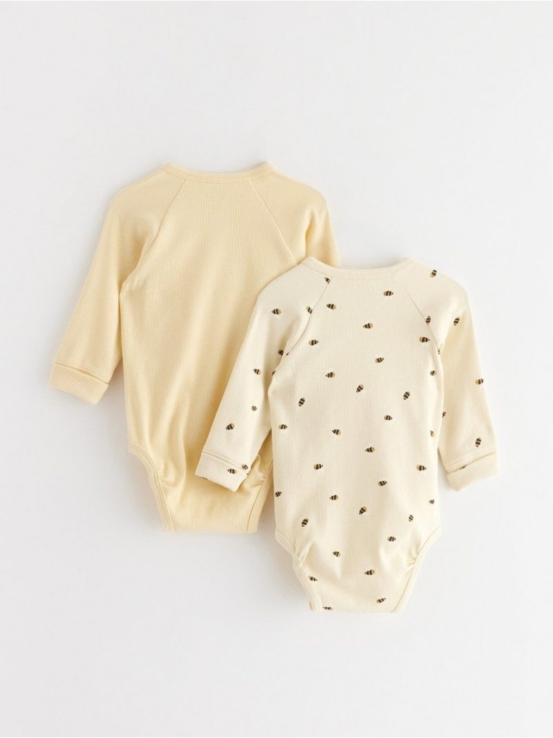 2-pack ribbed wrap bodysuits - 3002125-1877