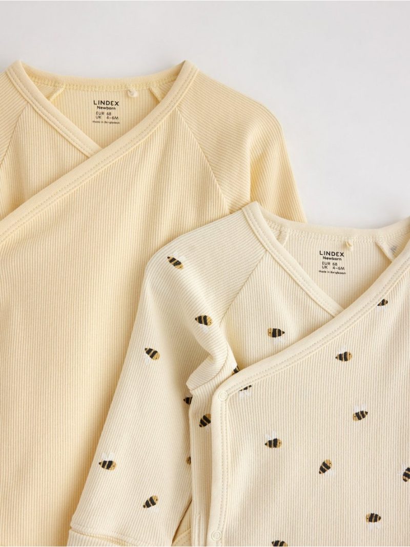 2-pack ribbed wrap bodysuits - 3002125-1877