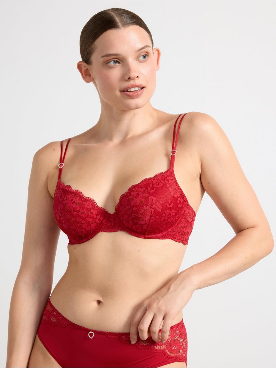 Lilja t-shirt bra with hearts - 3002440-7909