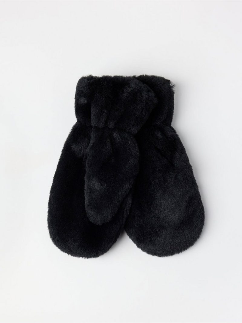 Mittens in faux fur - 3002488-80