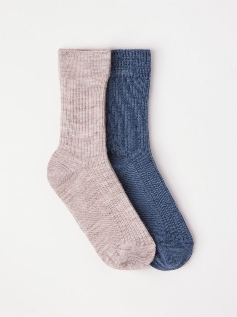 2-pack socks in wool blend - 3002553-6593