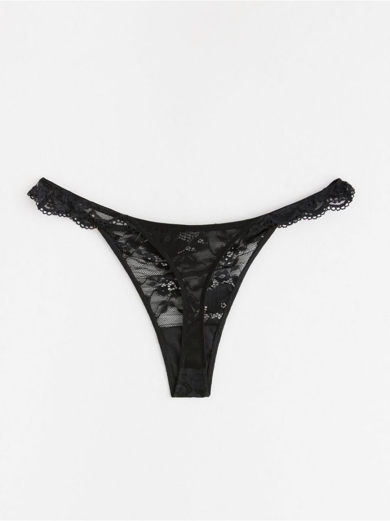 Thong in lace with low waist - 3003384-80