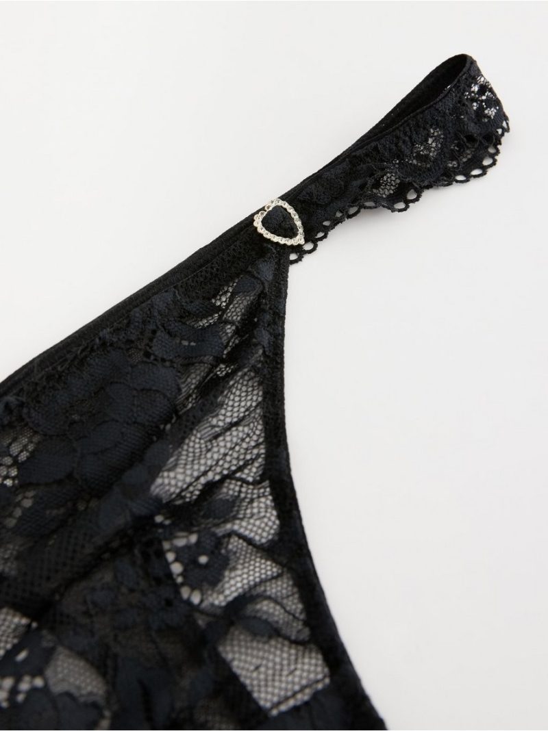 Thong in lace with low waist - 3003384-80