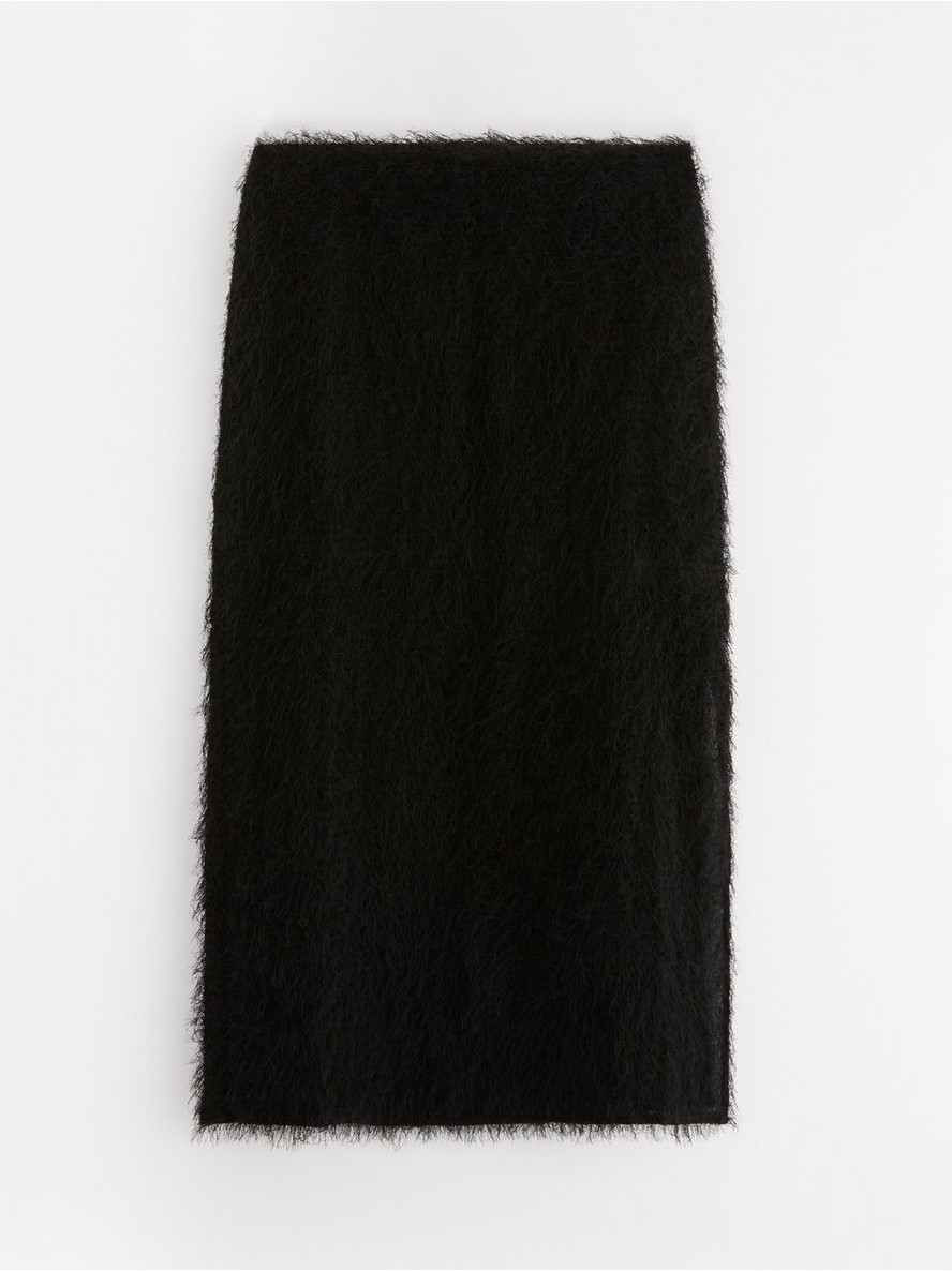 Midi skirt in feather yarn - 3003866-80