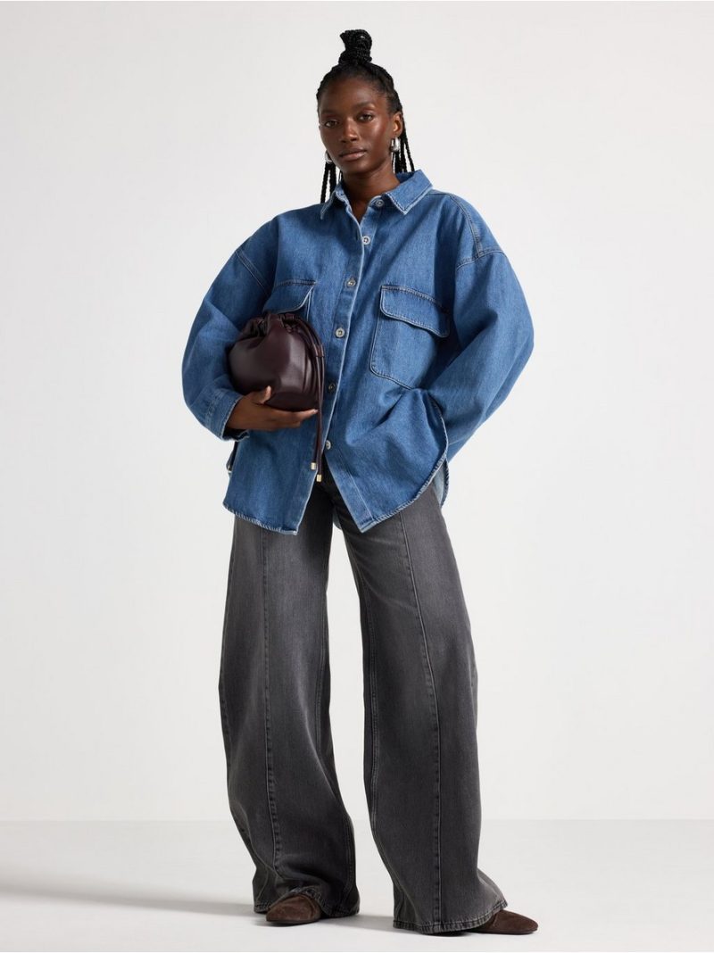 Oversized denim shirt - 3004085-791
