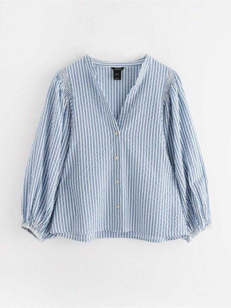 - Blouse in seersucker Blouse in seersucker - 3004218-7257