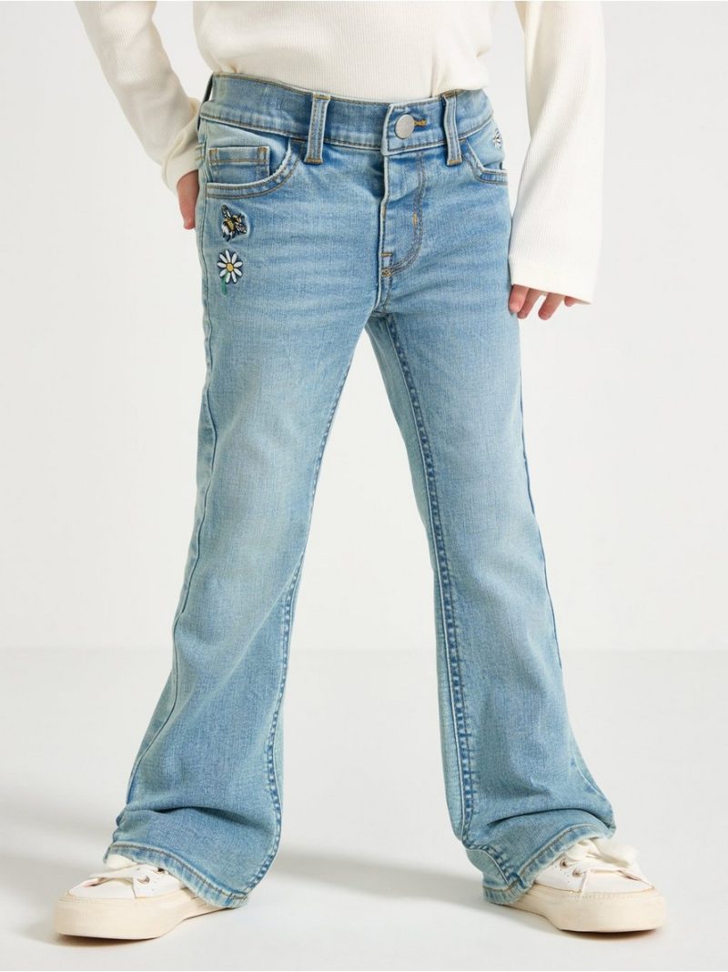 FREJA Flared leg  jeans with embroidery - 3004274-766