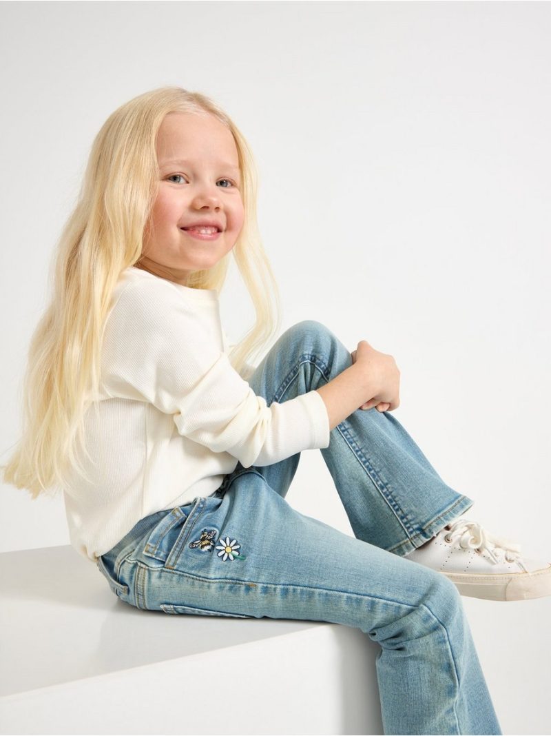 FREJA Flared leg  jeans with embroidery - 3004274-766