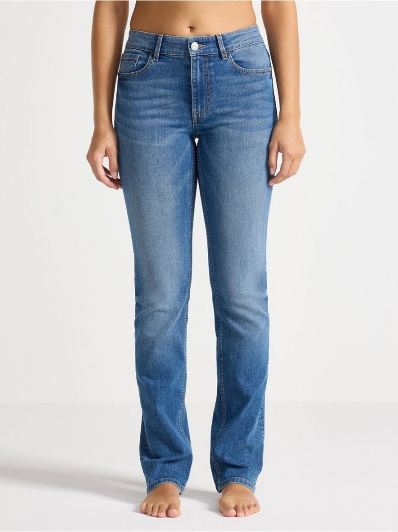 SLIM Ellen stretch  jeans with mid waist - Denim blue, 38 - 3004288-791|38