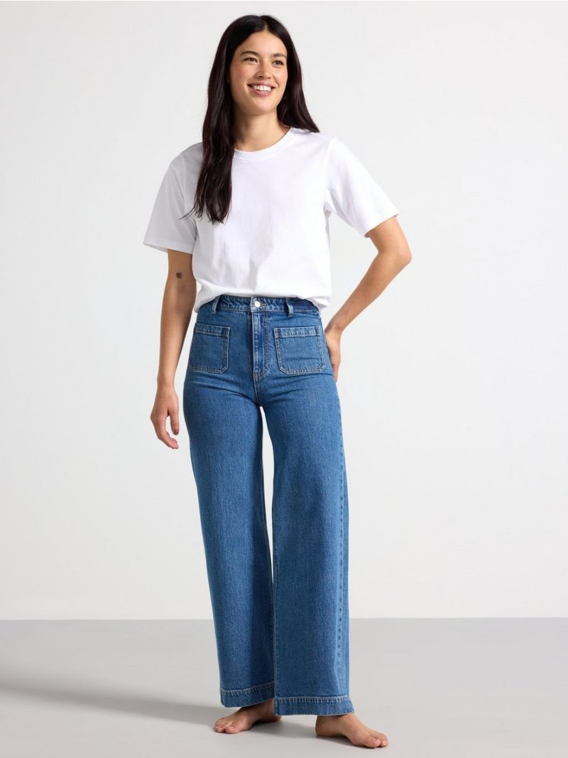 WIDE  jeans with high waist - 3004345-791