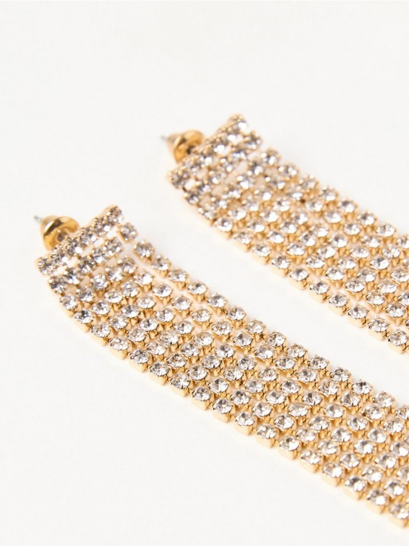 Earrings with rhinestones - 3004377-20