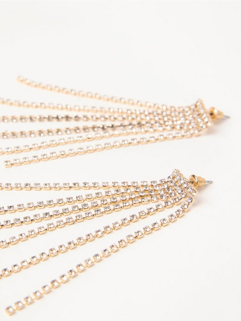 Earrings with rhinestones - 3004377-20