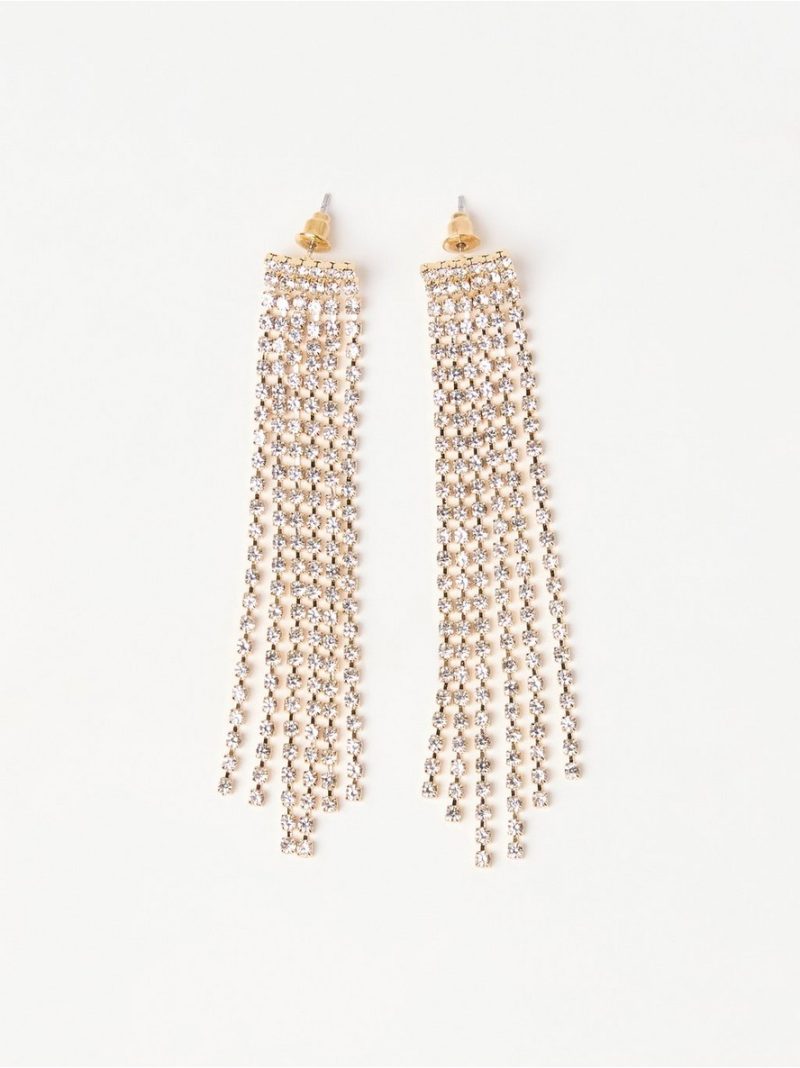 Earrings with rhinestones - 3004377-20