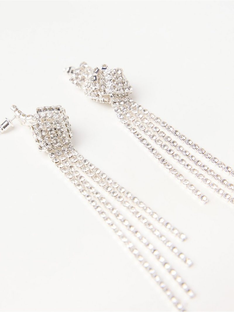 Earrings with rhinestones - 3004382-10