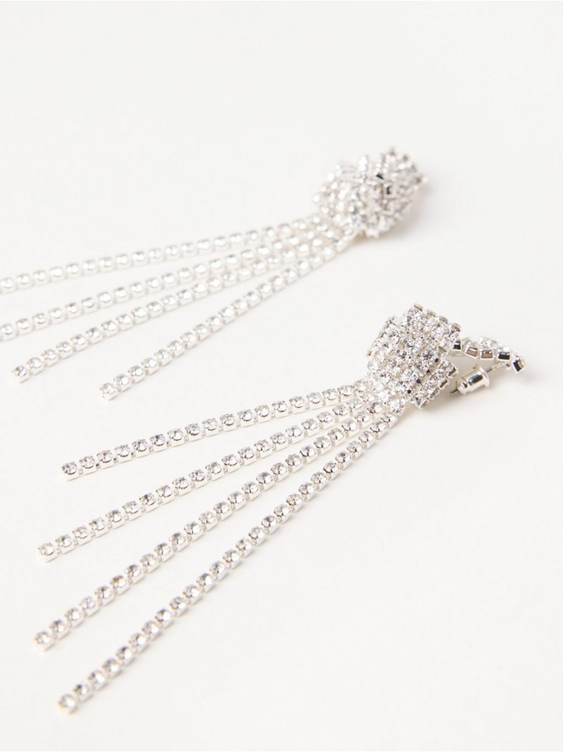 Earrings with rhinestones - 3004382-10